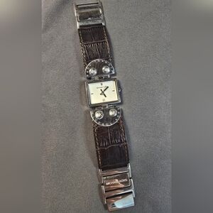 Michael Kors Brown Croc Leather Strap Watch